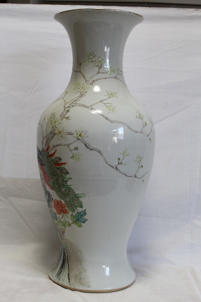 代購代標第一品牌-樂淘letao-中国景徳鎮花瓶高さ60.0㎝ 唐物粉彩花瓶