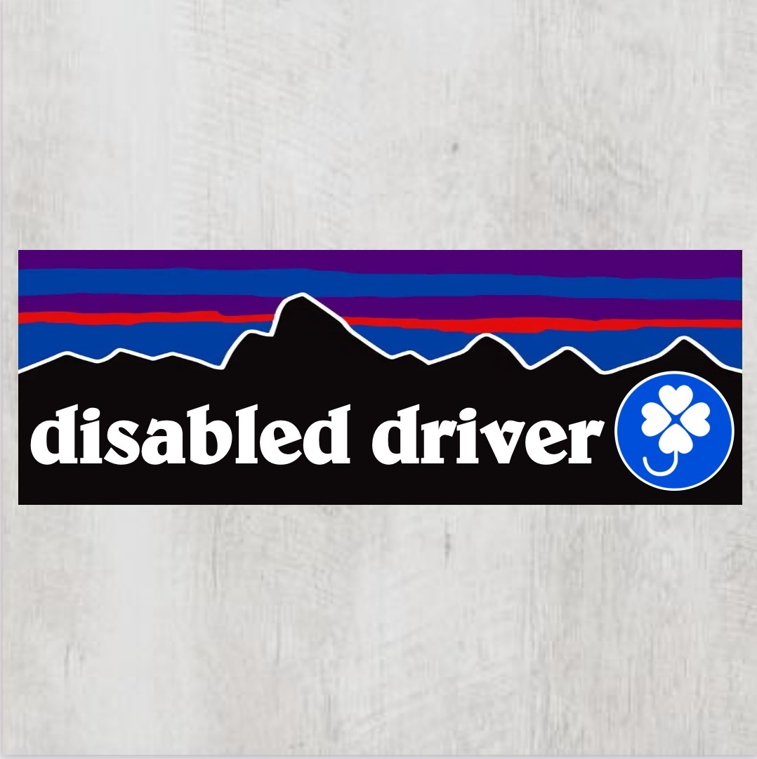 P[disabled driver] clover Mark магнит стикер 