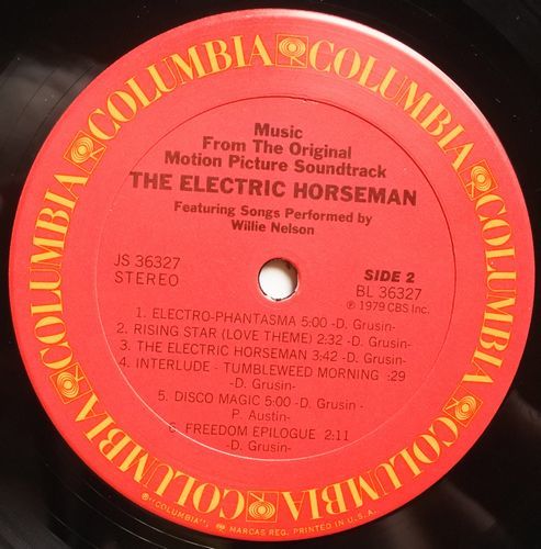 0( =^・_・^)=〇☆米盤LP★出逢い★デイヴ・グルーシン★ウィリー・ネルソン★The Electric Horseman★Dave Grusin★Willie Nelson☆_画像4