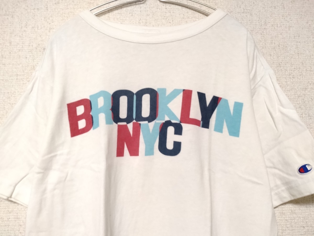 Champion　BROOKLYN　NEWYORK　C3-M330 CAMPUS LINE TEE NYC　Tシャツ　メンズ　M ホワイト　白　チャンピオン　クルーネック　コットン