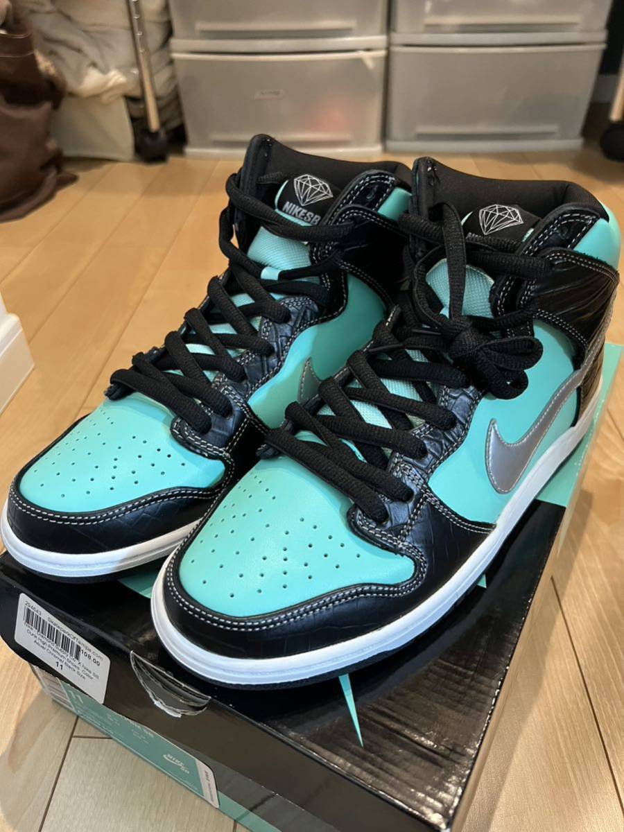NIKE DUNK SB HIGH DIAMOND SUPPLY× Nike SB Dunk High” Tiffany