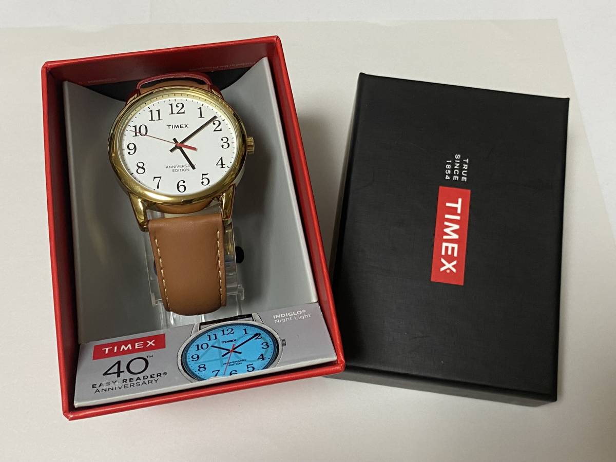  Timex TIMEX легкий Leader Easy Reader 40 anniversary commemoration модель TW2R40100 экспонирование не использовался товар 