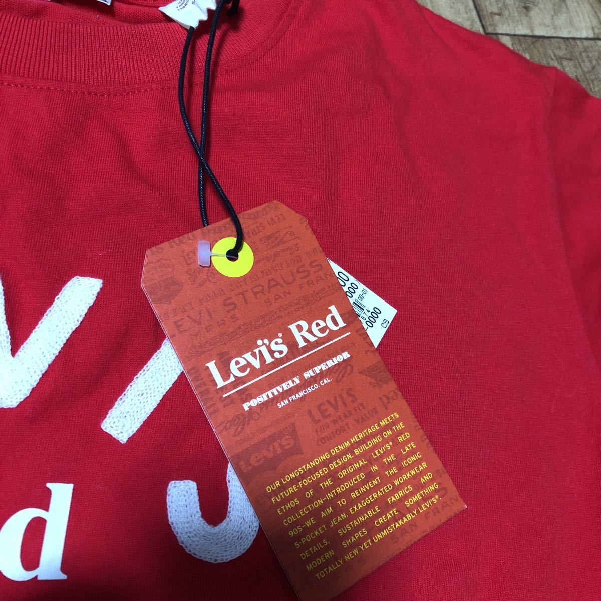 ★(未使用)リーバイス レッド Levi's RED レディース ボーイフレンド 刺繍ロゴ 半袖Ｔシャツ Sサイズ レッド A01570000_画像2