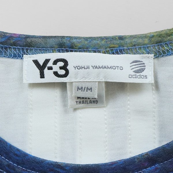 Y-3 Yohji Yamamoto ◆ ２枚仕立て カットソー Mサイズ プリント Tシャツ レイヤード adidas ワイスリー ヨウジヤマモト ◆GG11_画像7