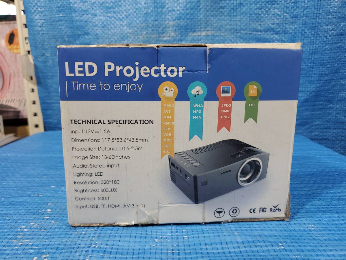 ★2000円即決! upch 新品未使用 Time To Enjoy LED Projector 家庭用 LEDホームプロジェクター 小型_画像6