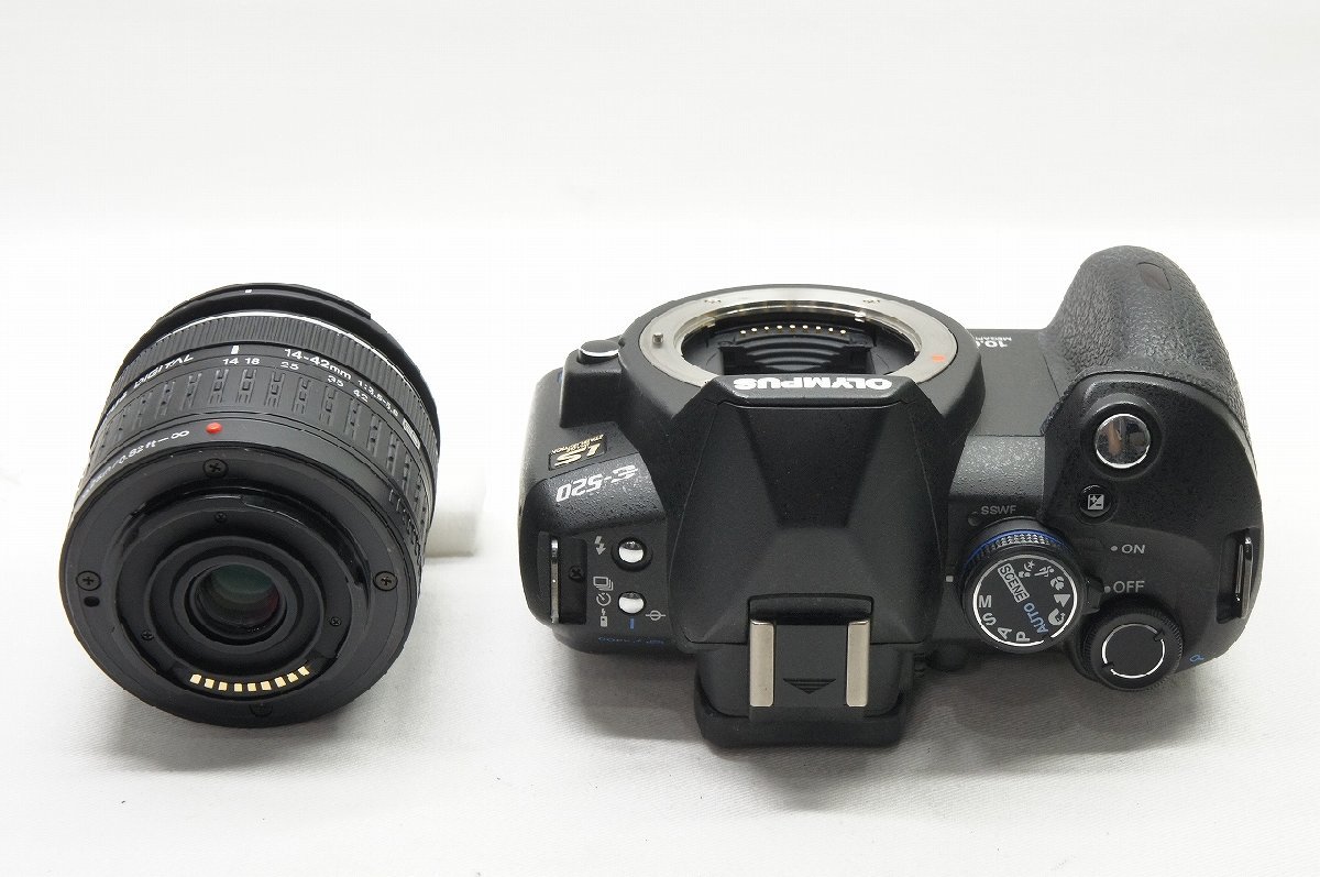 【アルプスカメラ】OLYMPUS オリンパス E-520 ボディ + ZUIKO DIGITAL ED 14-42mm F3.5-5.6 レンズキット デジタル一眼レフカメラ 230731bの画像3