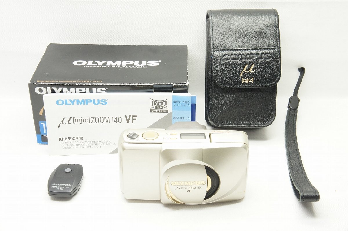 【アルプスカメラ】良品 OLYMPUS オリンパス μ mju: ZOOM 140 VF (ビジュアルファインダー) 35mmコンパクトフィルムカメラ 元箱付 230717n_画像1