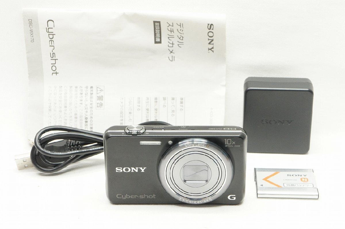 【限定販売】 【アルプスカメラ】美品 SONY ソニー Cyber-shot DSC-WX170 コンパクトデジタルカメラ ブラック 230812j ソニー