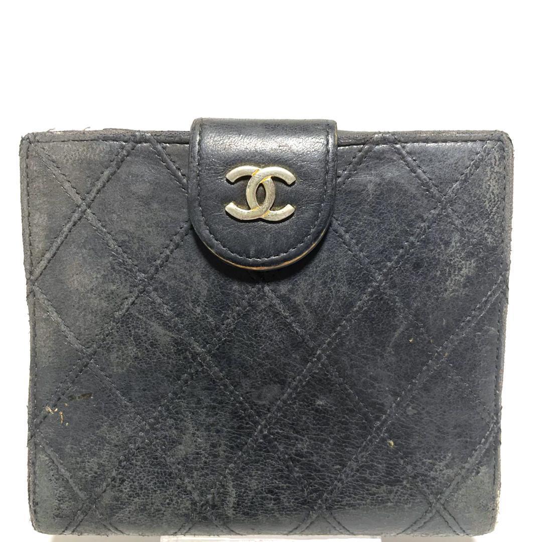 ヤフオク! - シャネル 3097823 二折財布 折財布 ココマーク ロ...