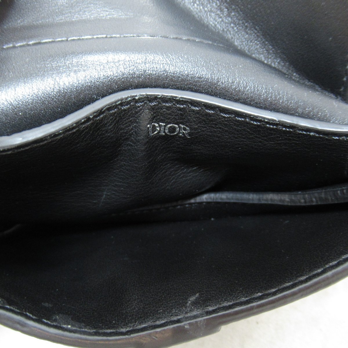 Dior ディオール ポーチ サドルポーチ ブラック系 レザー 中古 レディース_画像5