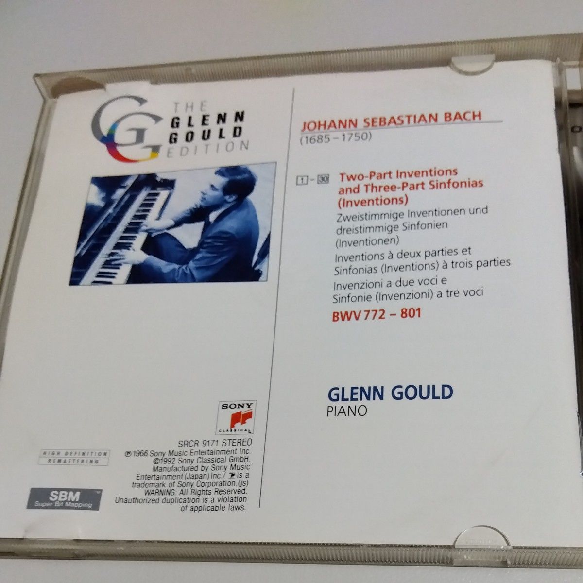 バッハ Glenn Gould　CD