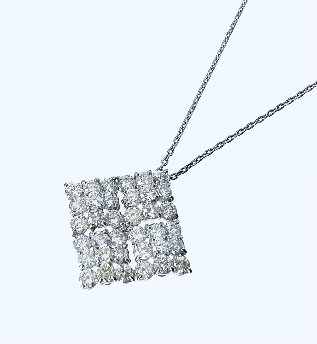Pt900プラチナダイヤモンドパヴェペンダントネックレス 5ct|PayPayフリマ