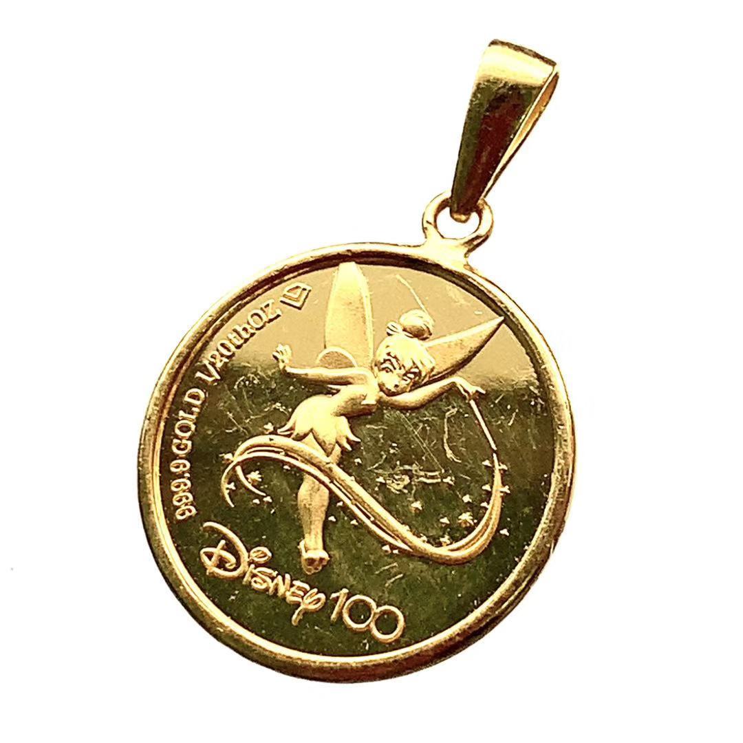 ディズニー金貨 K24 純金 2g イエローゴールド 1/20オンス コイン ペンダントトップ コレクション GOLD