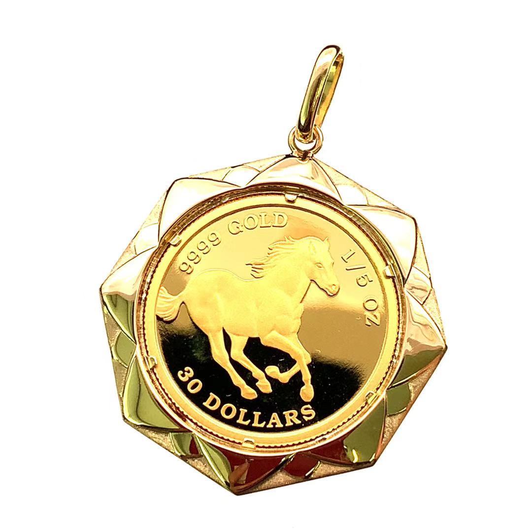 上品な 2020年 ツバル 金貨 馬 K18/24 Gold コレクション イエロー