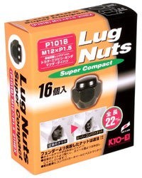 ホイールナット/全長22mm/ミラ/L250系/ダイハツ/16個入り/M12X1.5/21HEX/黒 P101B-16P_画像1