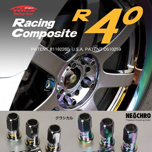 レーシングコンポジットR40/20個入り/4個は予備/フリード/GB3,GB4,GP3/ホンダ/M12×P1.5/ナットset/ロック無し/ネオクロ/RC01N_画像4