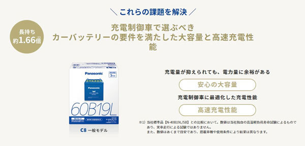 インプレッサWRX/GC8/H4.11～H14.11 スバル/新車時75D23L搭載車 N-100D23L カオス バッテリー_画像3