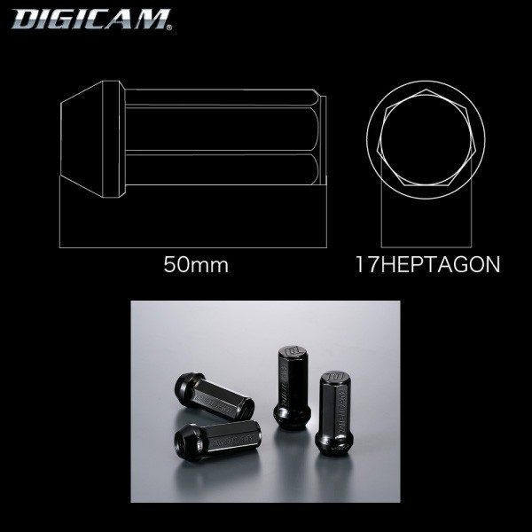 七角形袋ナット50mm/20個入り/マスターエースサーフ(5穴車)/トヨタ/M12×P1.5/クロモリレーシングナット/ロック無し/CN7F5015-20_画像3