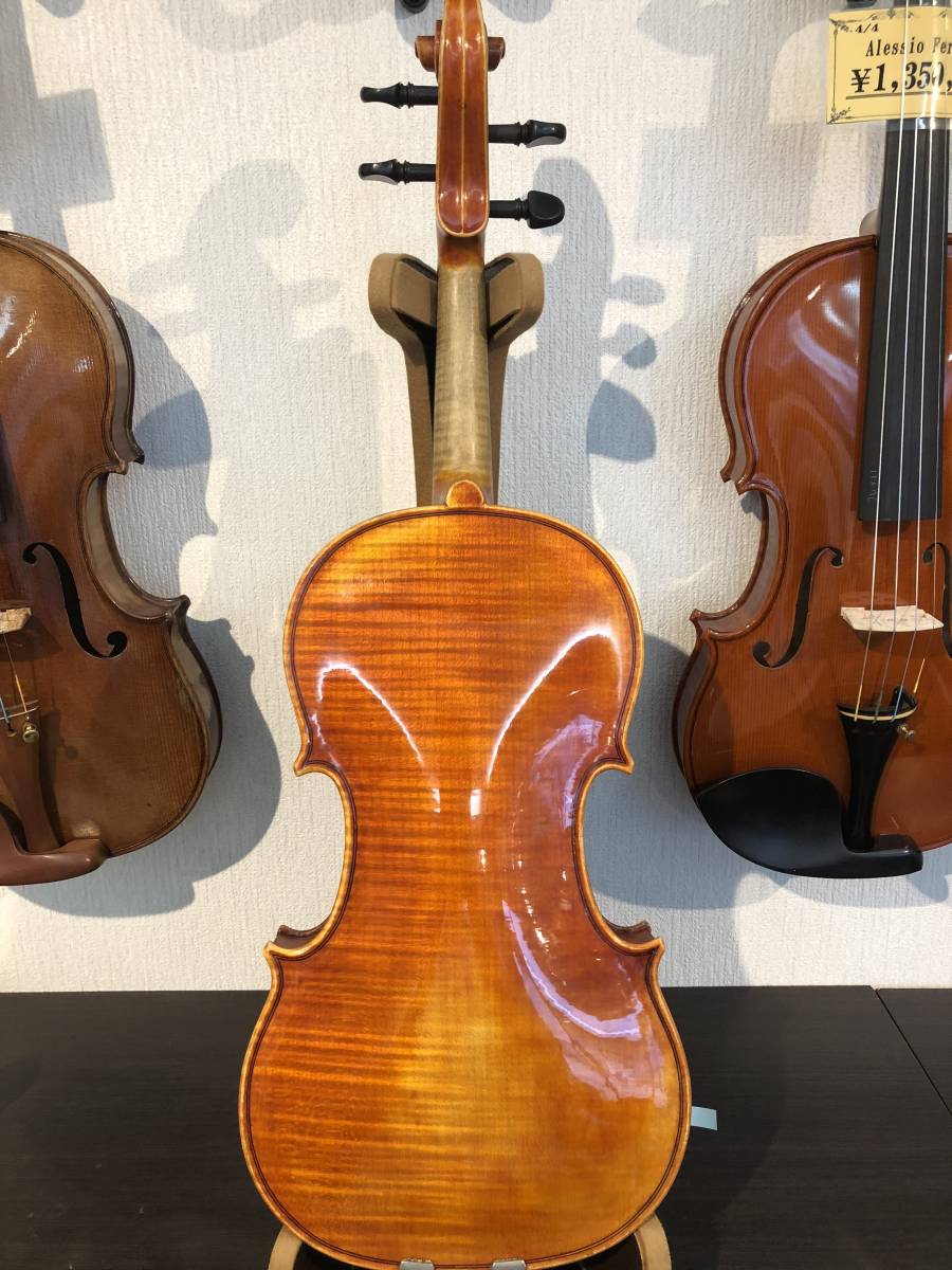  violin Italy made POLLASTRI GAETANO label 3/4 Italy made. hand made minute number violin! old shop atelier receipt goods! reference price approximately 80 ten thousand jpy!