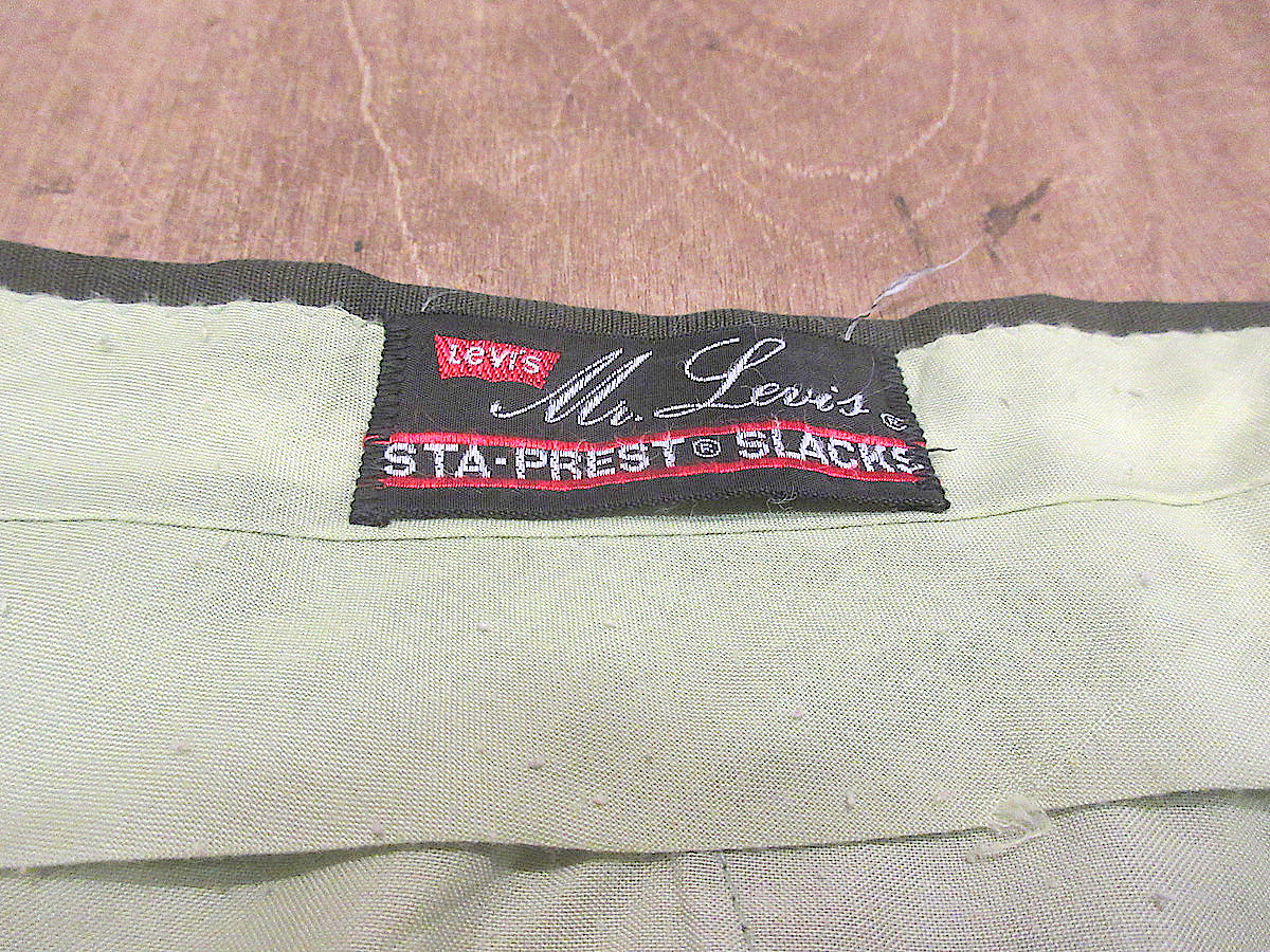 ビンテージ70’s●Levi's STA-PRESTストレートスラックス実寸W92cm●230812j6-m-pnt-slc-W36古着1970sスタプレ_画像4