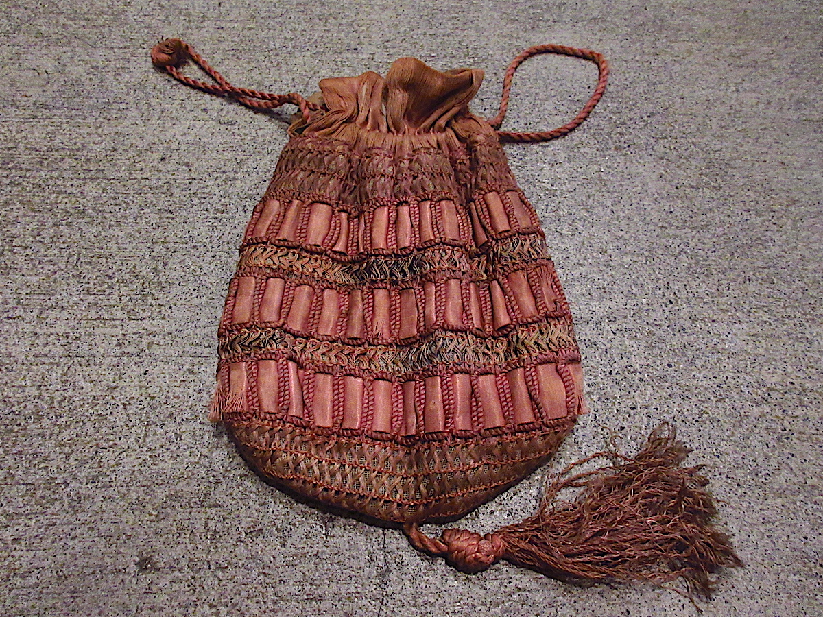  Vintage ~1900\'s*ta with a self-starter knitting pouch bag *230825c6-bag-ot 00\' lady's handbag bag antique 