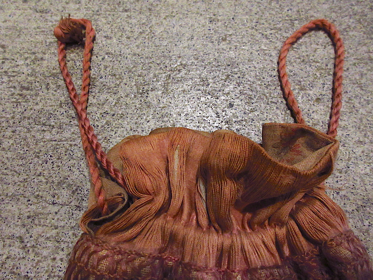  Vintage ~1900\'s*ta with a self-starter knitting pouch bag *230825c6-bag-ot 00\' lady's handbag bag antique 