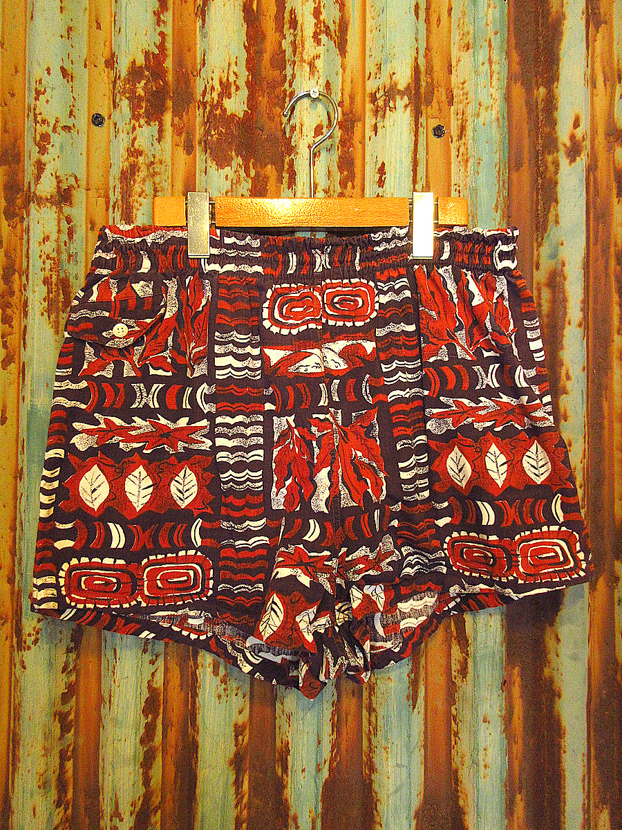 ビンテージ50’s●Jantzen総柄スイムショーツsize 38●230823k4-m-swim 1950s古着アウトドアUSA製海パンハーフパンツ