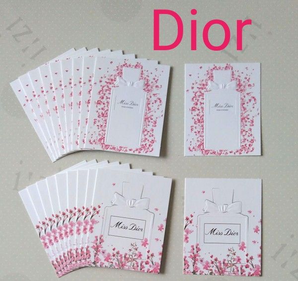ムエット　クリスチャン・ディオール　Miss Dior 2020,2021バレンタイン限定　メッセージカード　各10枚　非売品
