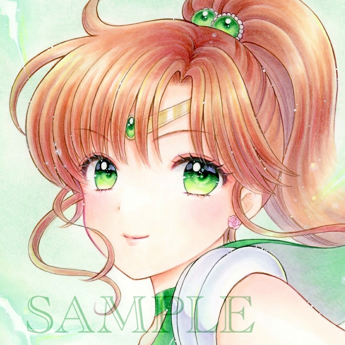 Yahoo!オークション - 手描きイラスト セーラージュピター B5サイズ Yahoo!オークション - 手描きイラスト セーラージュピター B5サイズ