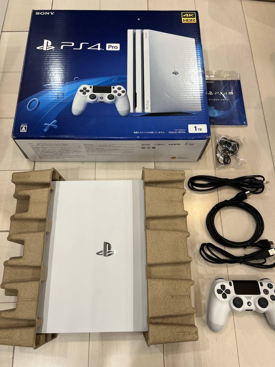 高級ブランド 極美品 完品 PlayStation 4 Pro 白 ホワイト 1TB CUH