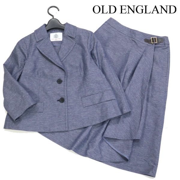 国産品 スカート ジャケット& リネン混♪ 春夏 オールドイングランド ENGLAND OLD セットアップ ネイビー K3T00201_8#M Sz.34 レディース スーツ その他 国産品 スカート ジャケット& リネン混♪ 春夏 オールドイングランド ENGLAND OLD セットアップ ネイビー K3T00201_8#M Sz.34 レディース スーツ その他