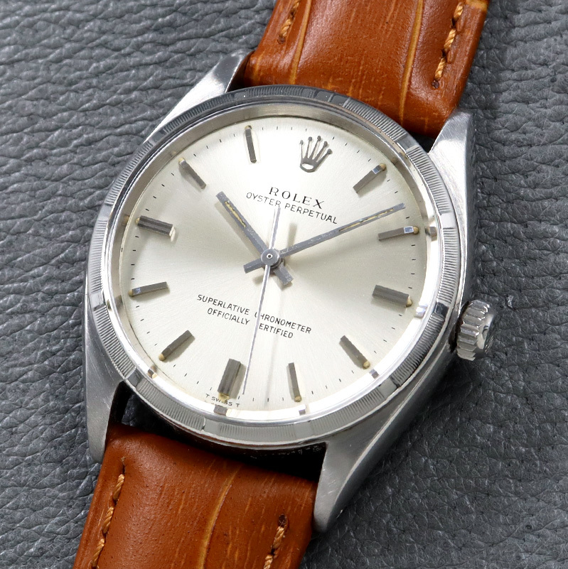 【可動品/OH済】ROLEX ロレックス オイスターパーペチュアル Ref.1003 1960年製 シルバー エンジンターンドベゼル ヴィンテージ腕時計_画像1