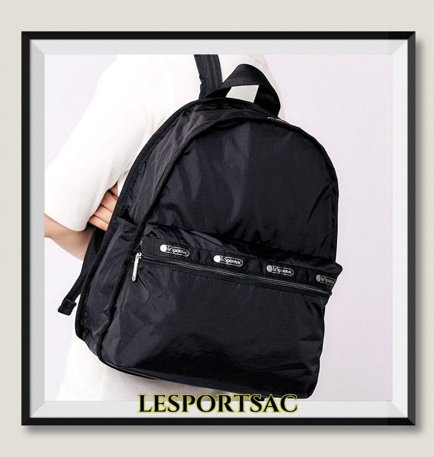 新品 LeSportsac 定番ブラック バックパック リュック