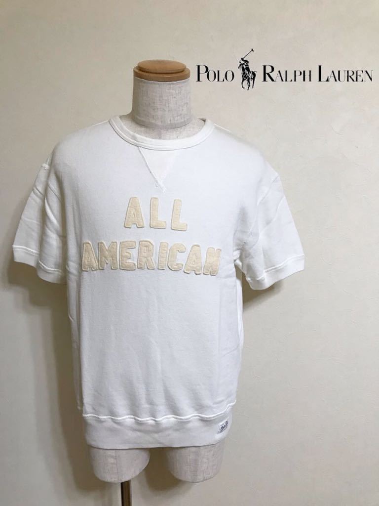 POLO SPORT Ralph Lauren Polo sport Ralph Lauren sweat sweatshirt tops short sleeves white size L KK-RS-SM-4540 white 