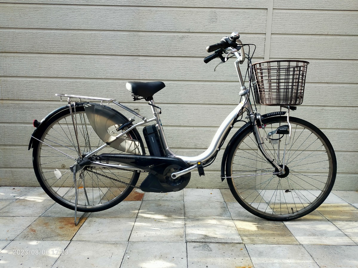  Yamaha PAS Natura X551 Pas nachula electric bike 26 -inch interior 3 step shifting gears battery * with charger service being completed bicycle C4080602