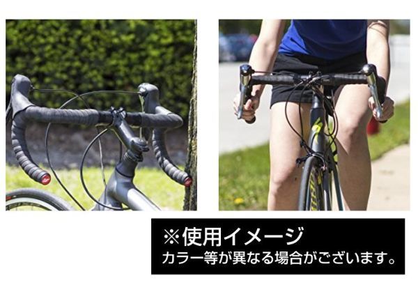 EVA製ハンドルバーテープ 2本入り エンドキャップ付き 自転車 ロードバイク 高クッション ブラック_画像4