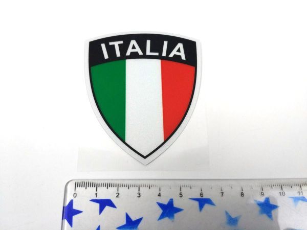 イタリア国旗 盾形 ステッカー シール 防水の画像6