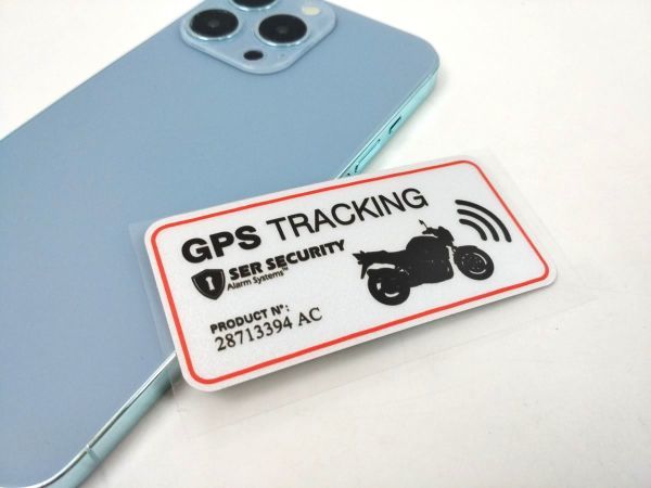 バイク用 GPS 盗難防止 防水ステッカー シール リフレクター シルバー 8cmの画像5