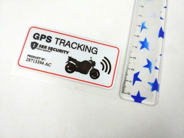 バイク用 GPS 盗難防止 防水ステッカー シール リフレクター シルバー 8cmの画像7