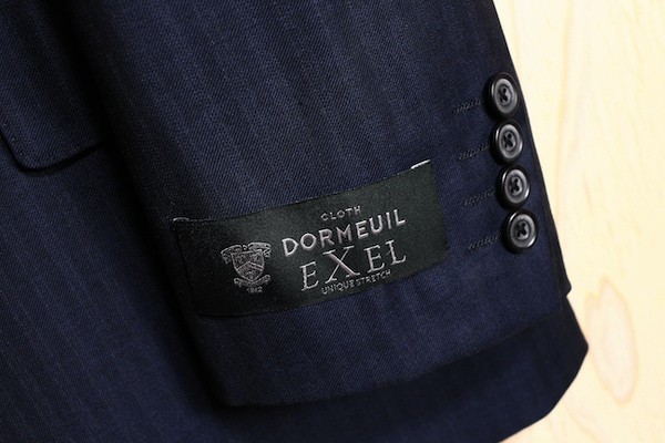 新品 オンワード樫山 五大陸/gotairiku 春夏 英国 ドーメル/DORMEUIL EXEL ストレッチ シャドーストライプ スーツ32B/BB3/幅広XS/濃紺9.7万_画像4