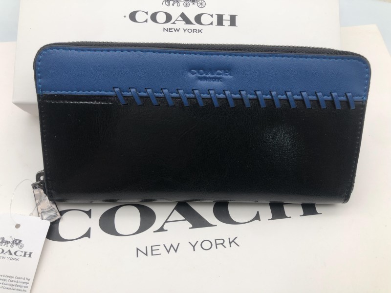 【楽ギフ_のし宛書】 ×ブルー ブラック 財布 長財布 COACH コーチ スポーツ d157 新品L75209 レザー カーフ 男性用財布 【楽ギフ_のし宛書】 ×ブルー ブラック 財布 長財布 COACH コーチ スポーツ d157 新品L75209 レザー カーフ 男性用財布