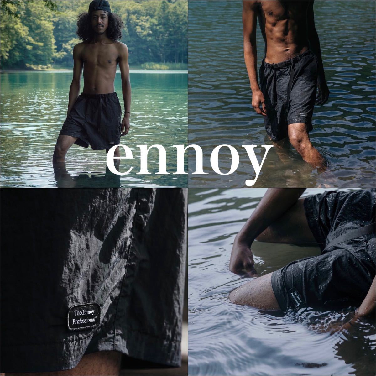 ENNOY NYLON EASY SHORTS BLACK-
