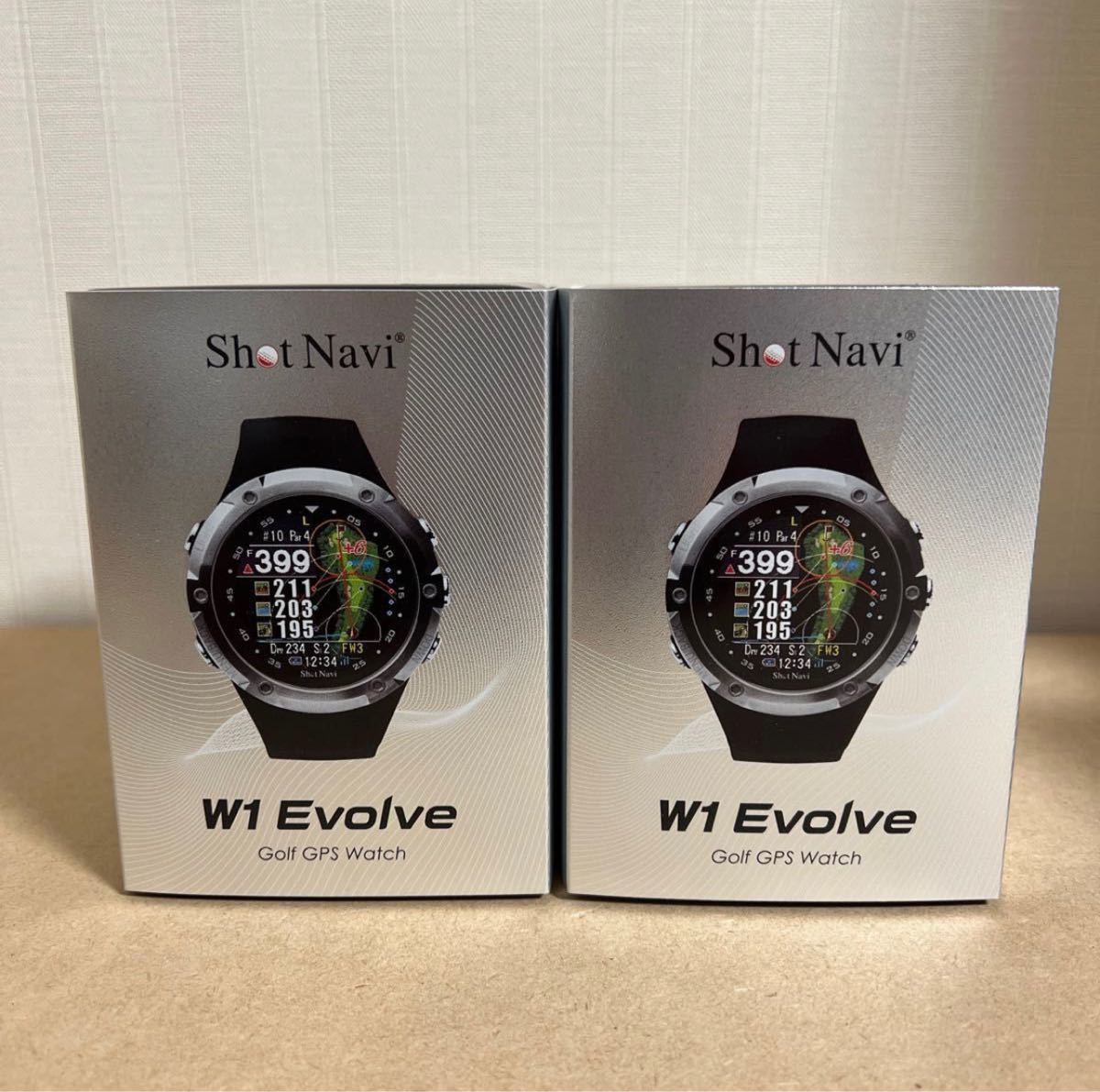 2個セット販売ShotNavi GPSゴルフナビ ゴルフウォッチ W1 Evolve