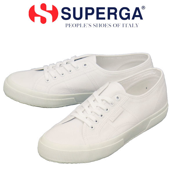SUPERGA (スペルガ) S000010 2750-COTU CLASSIC キャンバス スニーカー C42 TOTAL WHITE SPG046 42-約26.5cm