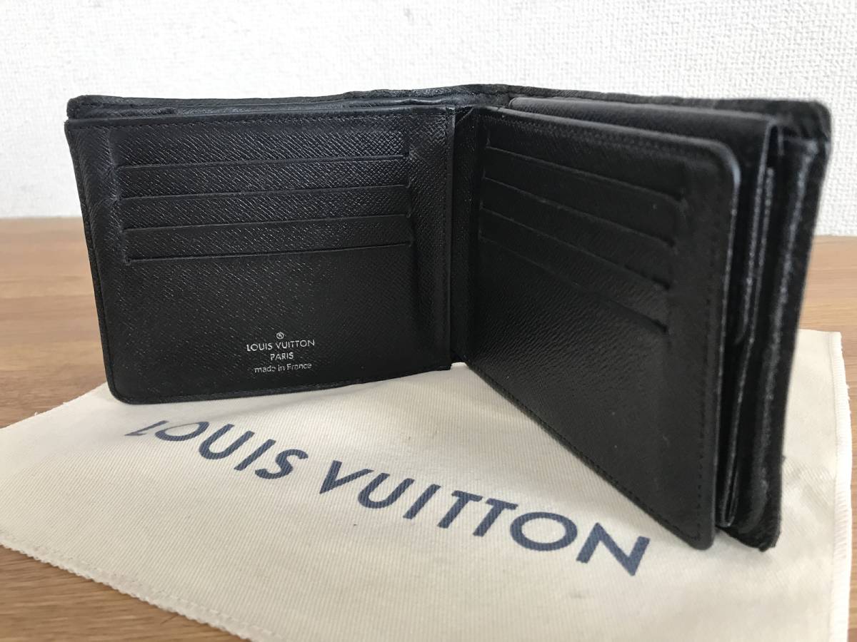 超美品】ヴィトン ダミエ グラフィット 黒 二つ折り 財布