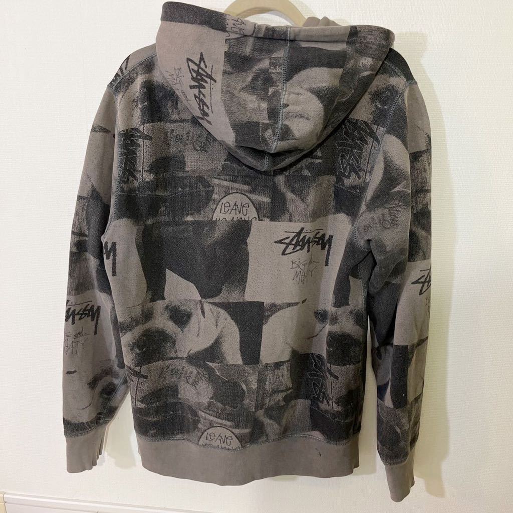 ステューシー　STUSSY 総柄　ジップパーカー　ブラウン　レア　希少_画像2