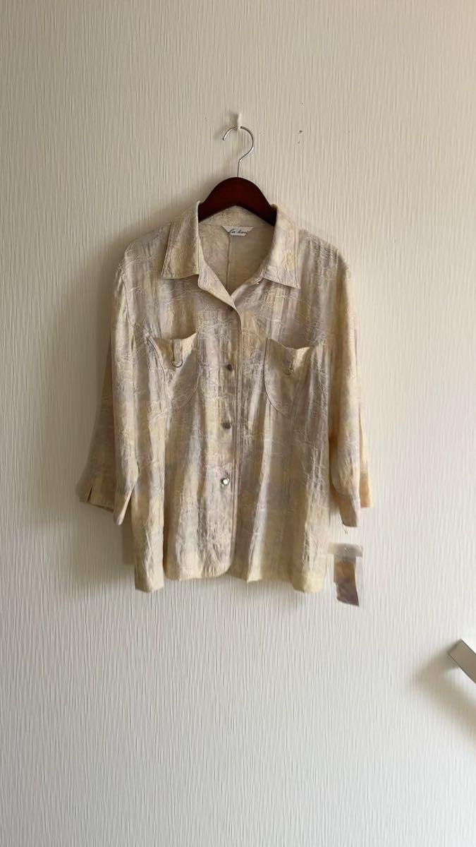 (新品)ソフトジャケット*ぼかし染め柄 レーヨンM