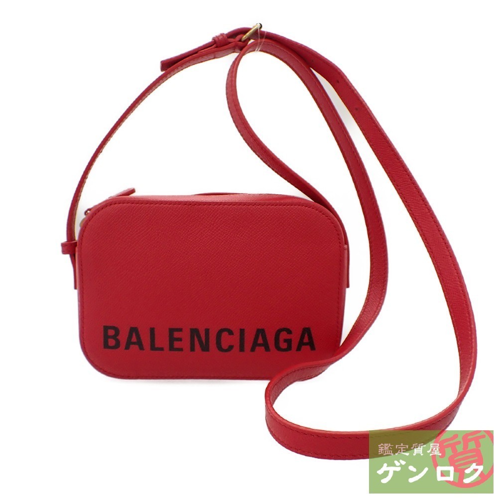 【中古】 バレンシアガ ヴィル カメラバッグ XS 558171 カーフ レッド 赤 ショルダーバッグ 斜め掛け BALENCIAGA【質屋】