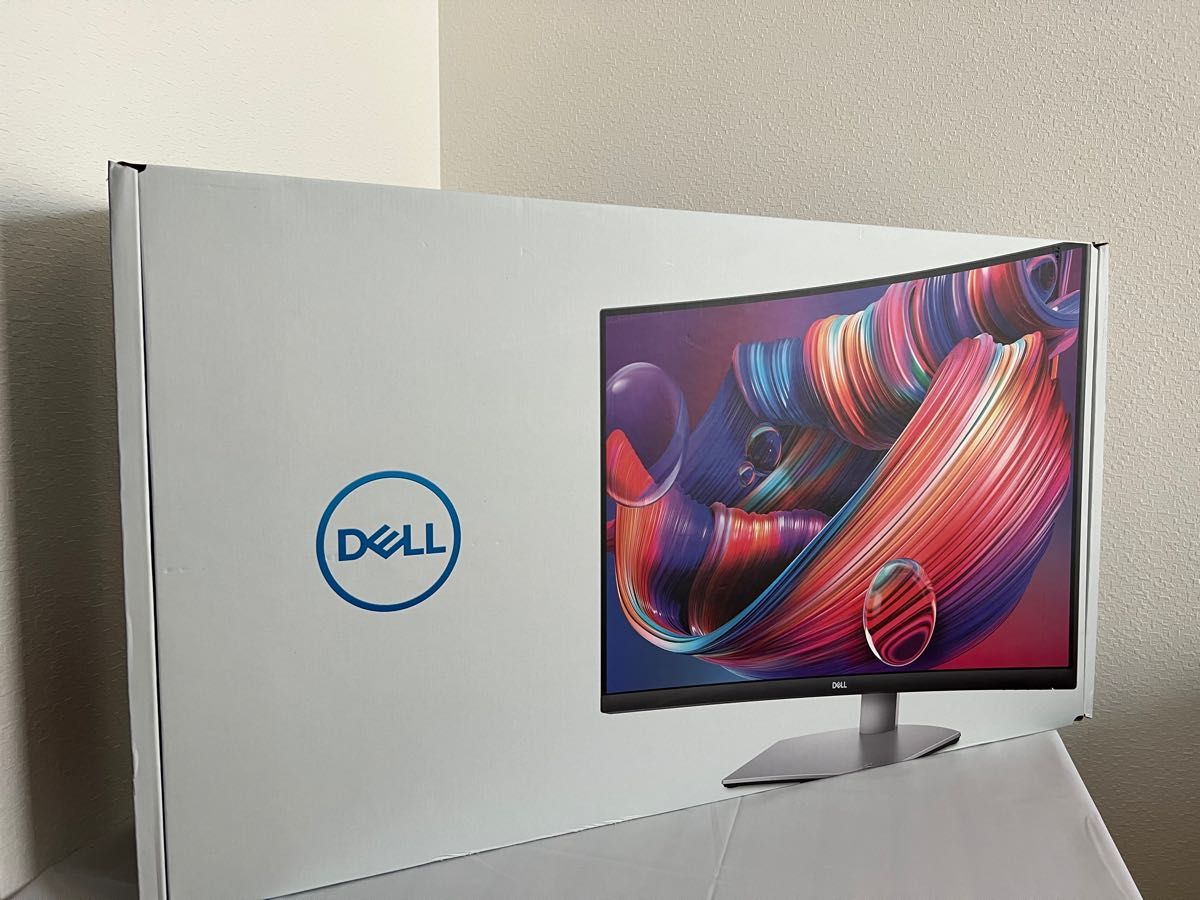 完品動作確認済み】DELL 31 5インチワイドモニター 4K 湾曲 VA S3221QS