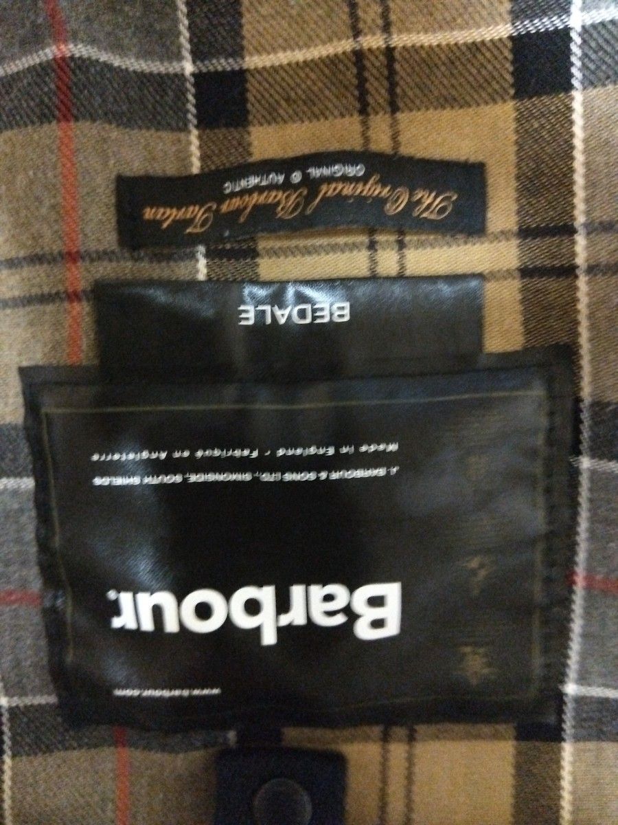 Barbour BEDALE バブアー ビデイル サイズ38 オイル抜き ネイビー 美品